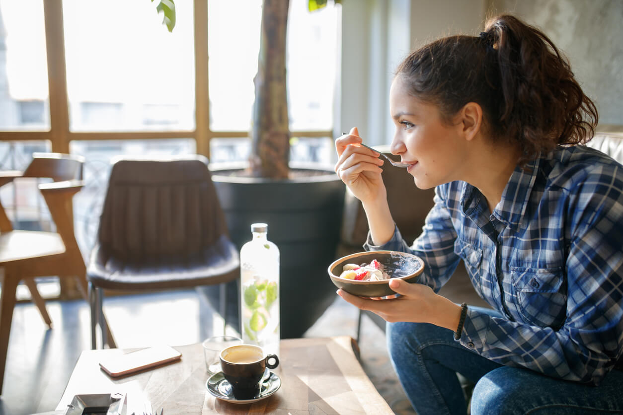 Woman Eating Gluten-Free