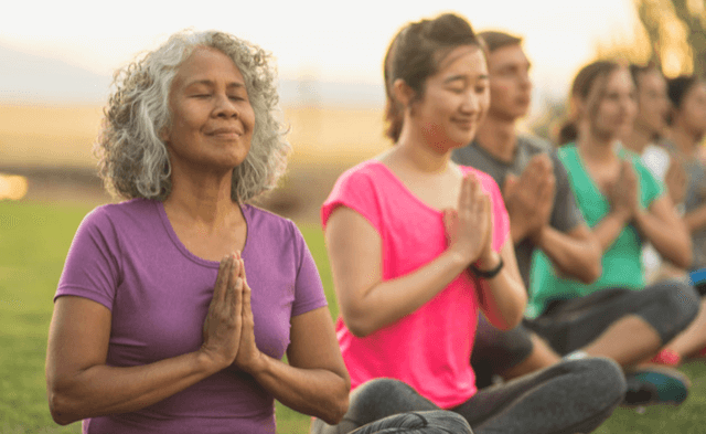 Meditation in a park